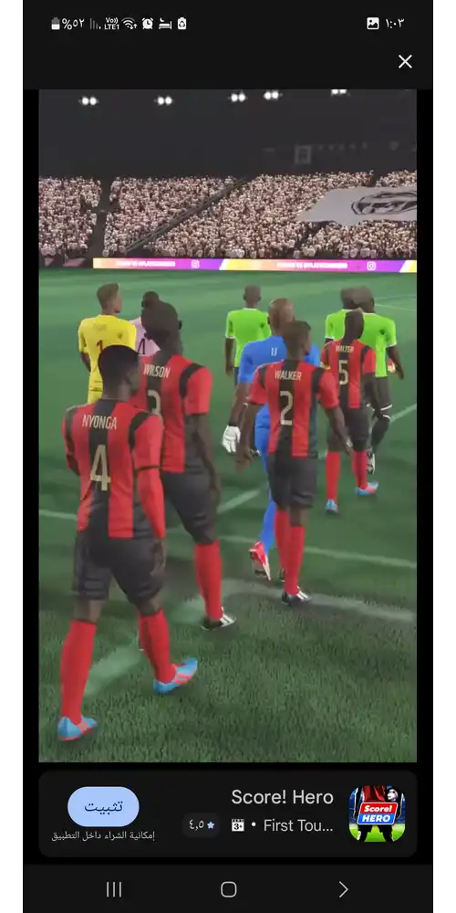اختيار الملابس والأحذية وتعديل مظهر اللاعب في لعبة score hero مهكرة لهواتف الاندرويد.