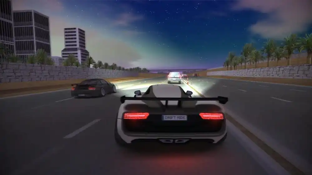 ميزة الأموال غير المحدودة لتطوير المحركات في لعبة Drift Ride النسخة الكاملة للاندرويد.
