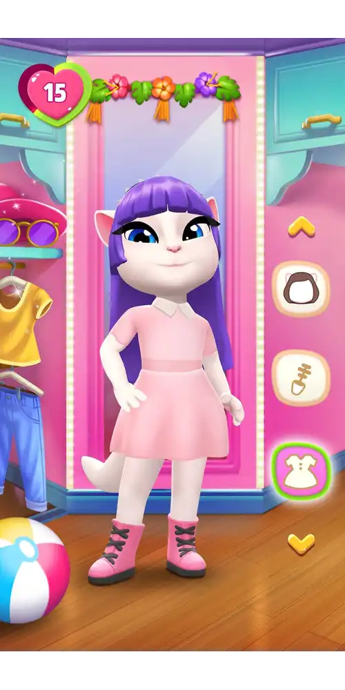 فتح جميع الملابس والإكسسوارات الفاخرة مجاناً في لعبة My Talking Angela 2 النسخة الكاملة.