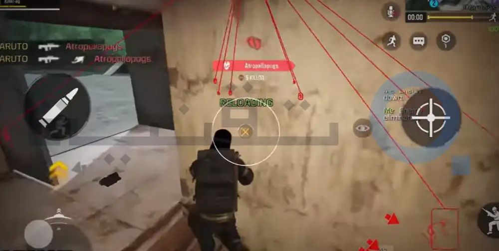 تفعيل ميزة رؤية الأعداء خلف الجدران في نسخة Call of Duty مهكرة للاندرويد.