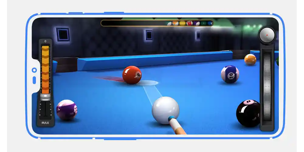طريقة استخدام التحكم في دوران الكرة البيضاء (Cue Ball Control) بعد التسديد