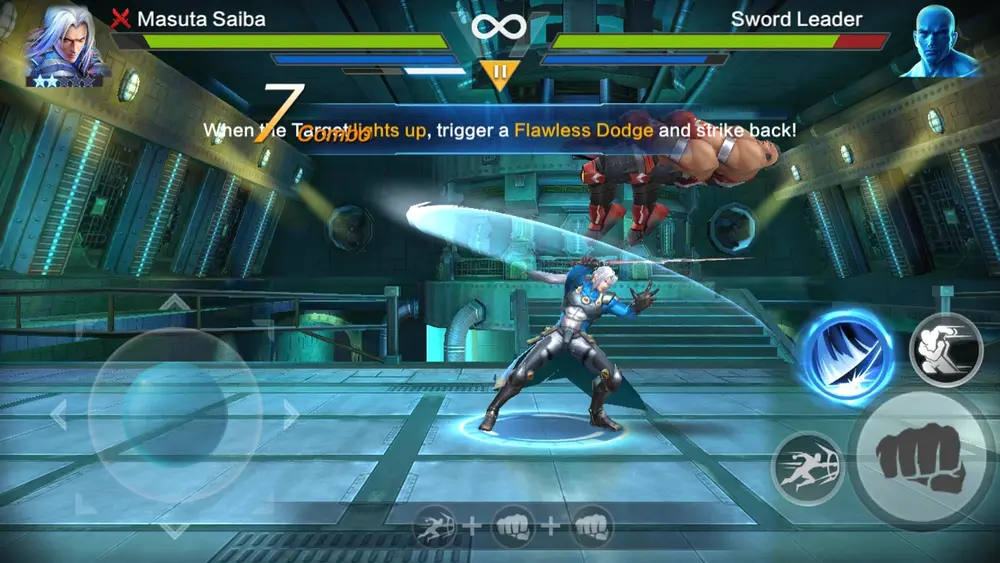 ميزة الأموال والجواهر غير المحدودة لتطوير المهارات داخل Final Fighter النسخة الكاملة.