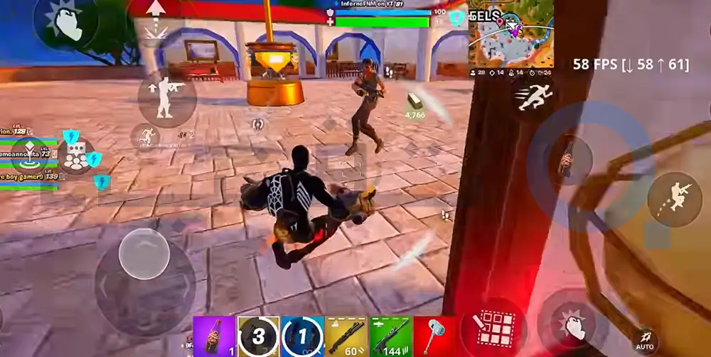 خوض معارك وضع Zero Build الاحترافي بعد تنزيل لعبة Fortnite للاندرويد احدث اصدار.