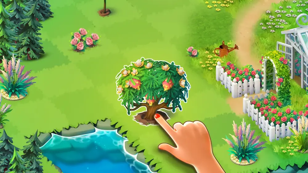 تطهير الضباب وتوسيع مساحة الحديقة السرية في لعبة Merge Gardens مهكرة