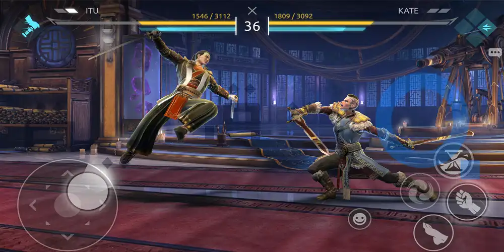 عداد الموارد والبطاقات اللانهائية المتاحة لترقية مستويات الأبطال مجاناً في Shadow Fight Arena Mod APK