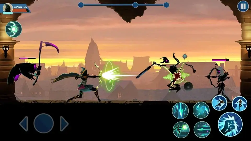فتح جميع الأسلحة الأسطورية والسيوف السحرية مجاناً في Shadow Fighter للاندرويد.