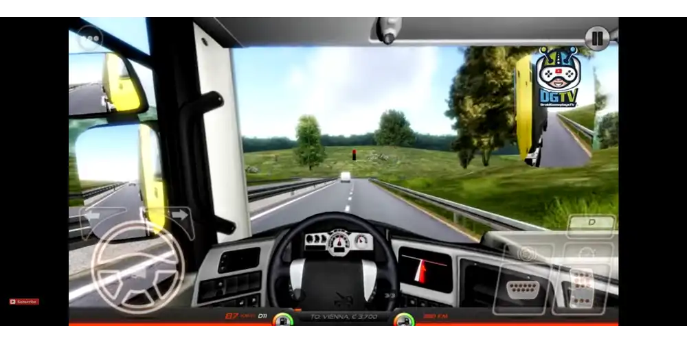 تفاصيل الكابينة والقيادة الواقعية من الداخل في لعبة Truckers of Europe 2 مهكرة.