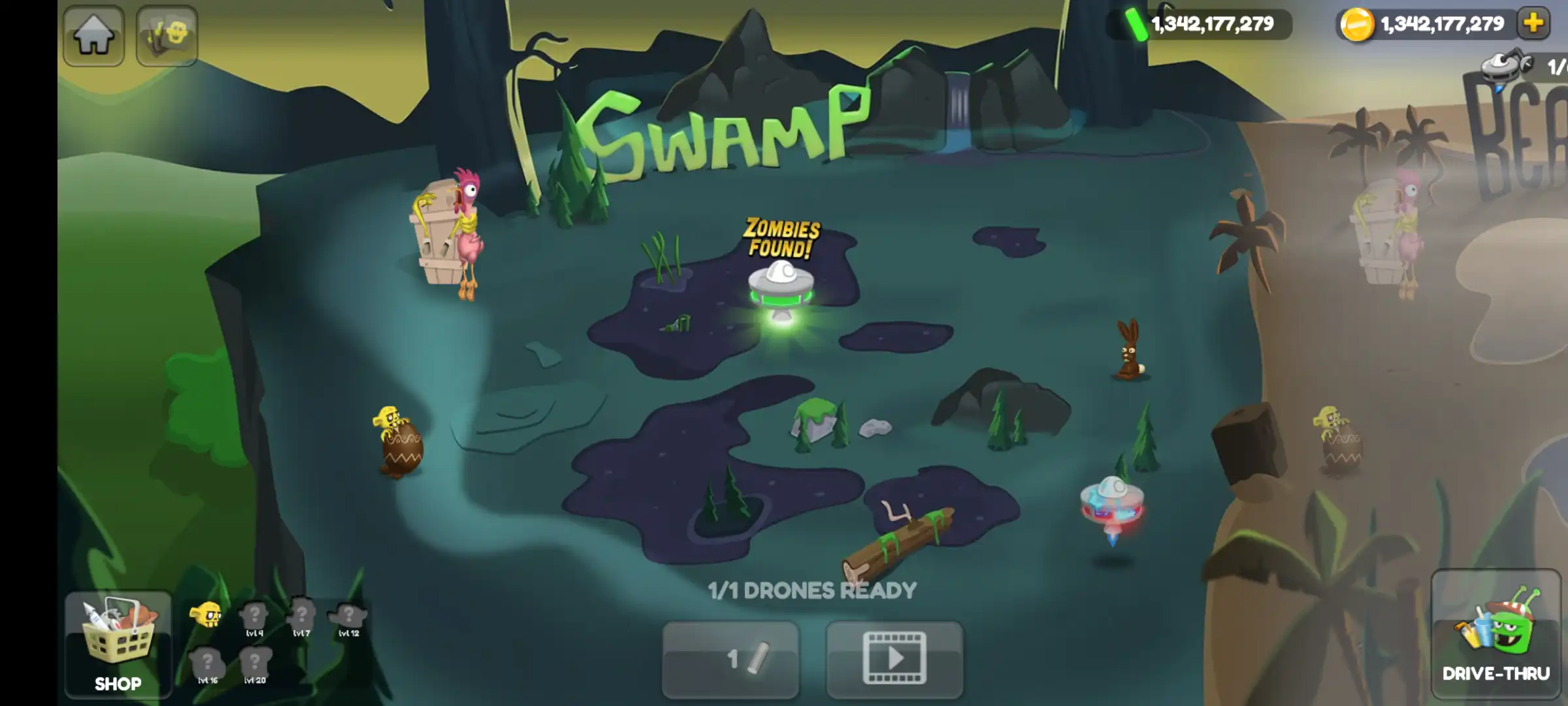 الحصول على أموال وجواهر لا نهائية في نسخة لعبة Zombie Catchers مهكرة للاندرويد.