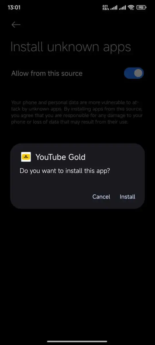 اختيار جودة الفيديو أو تحميله كملف MP3 مباشرة داخل برنامج يوتيوب الذهبي النسخة الكاملة.