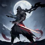 بطل لعبة Shadow Slayer يتصدى لهجمات الوحوش في بيئة مظلمة باستخدام مهارات السيف السريعة