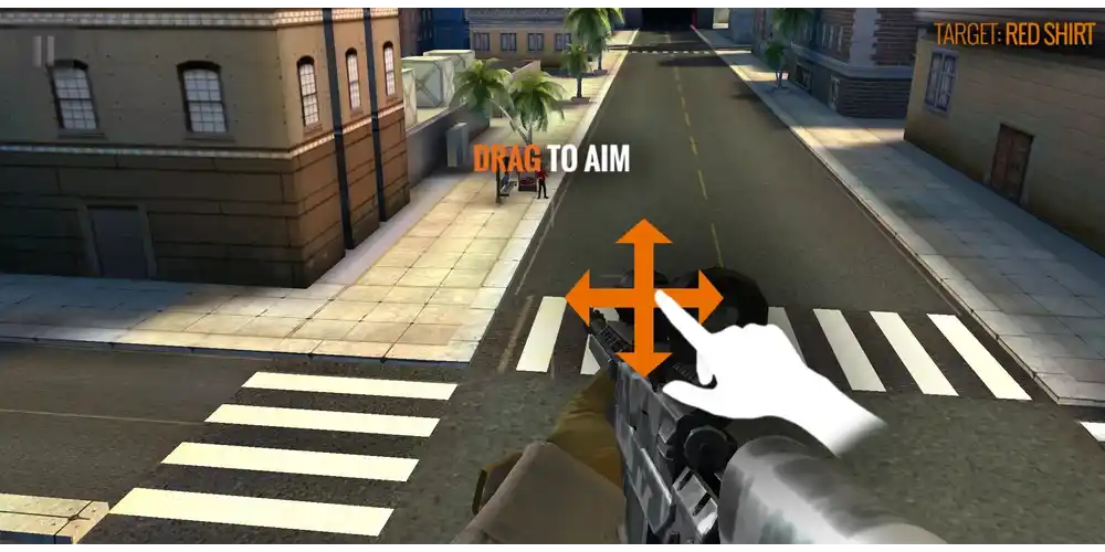 اللعب بدون توقف وإنهاء جميع المهمات في لعبة Sniper 3D مهكرة 2026.