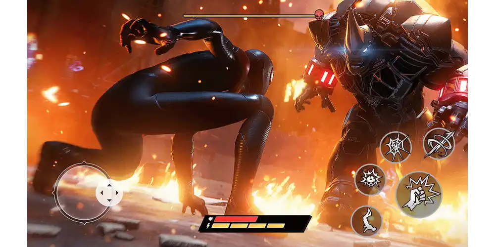 ميزة الأموال والنقاط غير المحدودة لترقية المهارات في لعبة Spider Fighter 2 مهكرة.